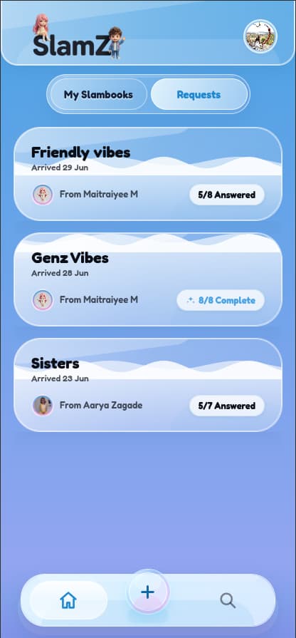 SlamZ app template screenshot