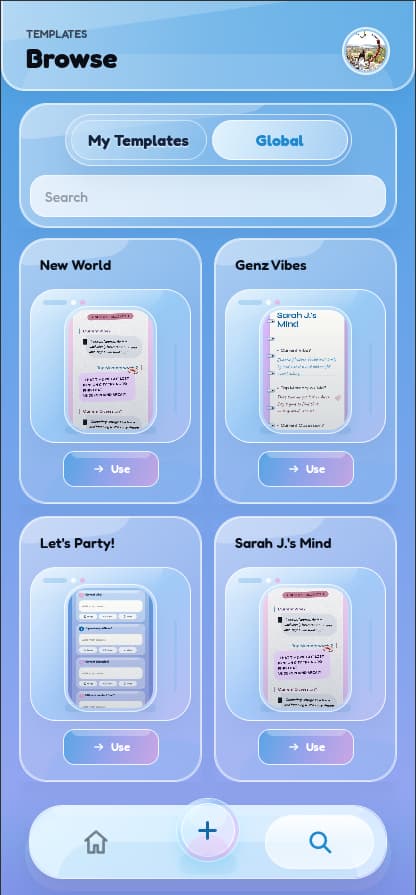 SlamZ friendship response screen